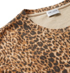 SAINT LAURENT - Leopard-Print Cotton-Jersey T-Shirt - Neutrals