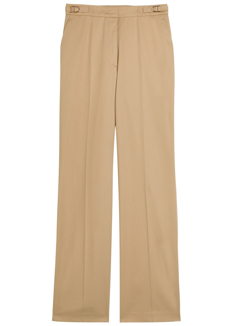 Gabriela Hearst Vesta Straight-leg Cotton Trousers Camel