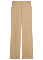 Gabriela Hearst Vesta Straight-leg Cotton Trousers Camel
