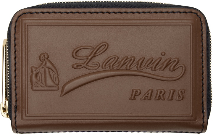Photo: Lanvin Black & Brown 'Catch By Lanvin' Zipped Card Holder