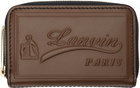 Lanvin Black & Brown 'Catch By Lanvin' Zipped Card Holder