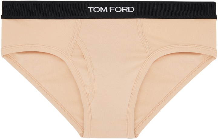 Photo: TOM FORD Beige Classic Fit Briefs