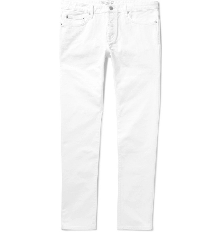 Photo: Officine Generale - Kurt Slim-Fit Denim Jeans - White