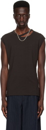 LGN Louis Gabriel Nouchi Brown Cutout T-Shirt