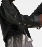 David Koma Oversized leather jacket
