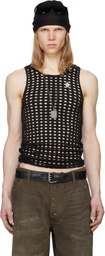 Alexander Digenova Black Laser Cut Tank top