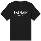 Balmain Men's Paris Logo T-Shirt in Black/White
