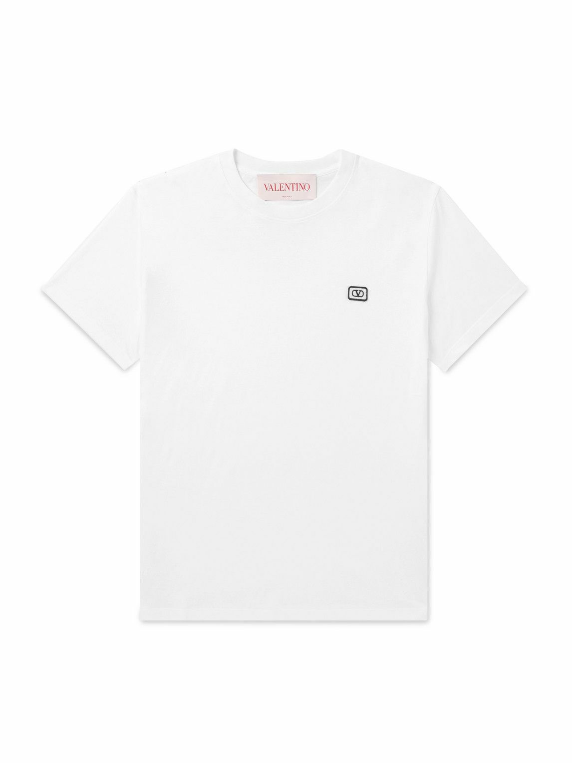 Valentino Garavani - Logo-Appliquéd Cotton-Jersey T-Shirt - White