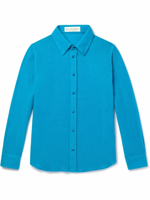 Photo: God's True Cashmere - Cashmere-Gauze Shirt - Blue