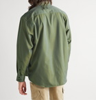 WTAPS - Button-Down Collar Logo-Appliquéd Twill Shirt - Green