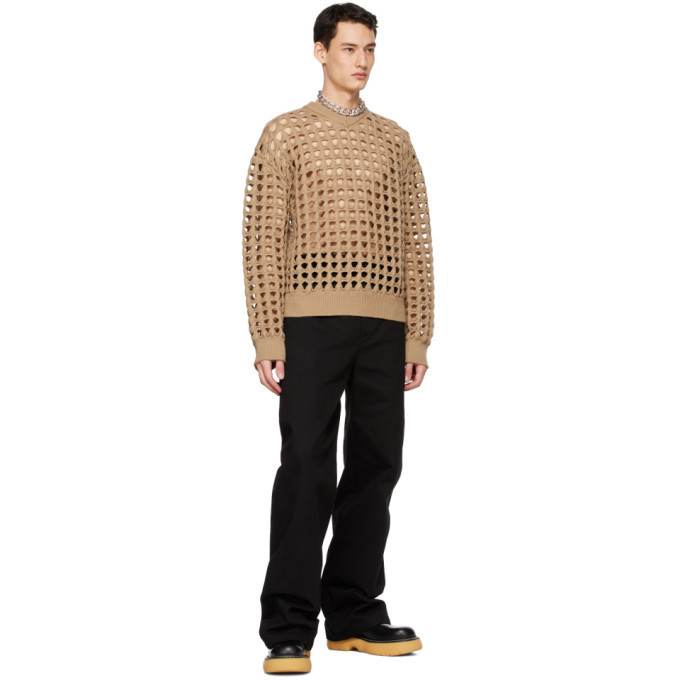 Bottega Veneta Beige Wool Mesh Sweater Bottega Veneta