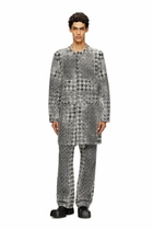 Diesel Coat in Prince of Wales jacquard denim - Denim Jackets - Unisex - Multicolor