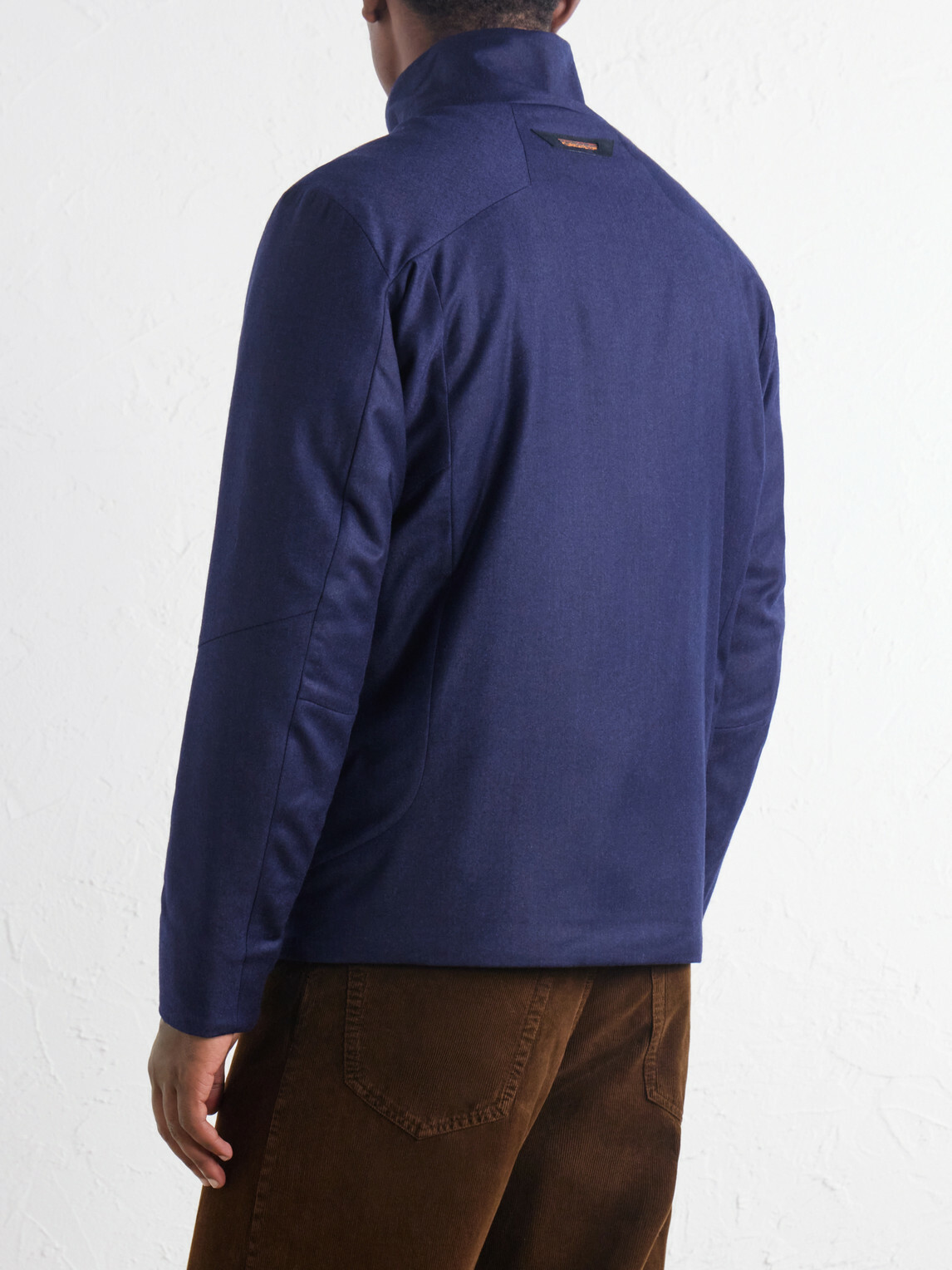 SEASE - Padded Wool and Silk-Blend Jacket - Blue