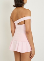 Skims Asymmetric Stretch-cotton top Pink