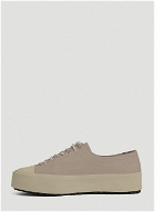 OAMC - Logo Patch Lace Up Sneakers in Beige