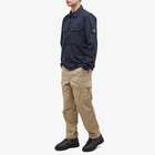 Stone Island Men's Garment Dyed Two Pocket Zip Overshirt in Navy Blue