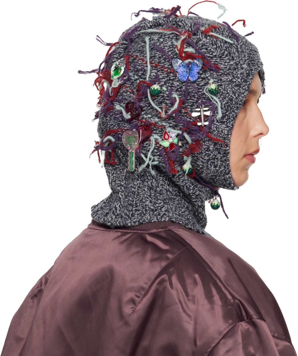 Chopova Lowena Gray Washed Up Balaclava