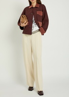 Bode Craft Corduroy-trimmed Denim Jacket Brown