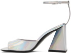 The Attico Silver Piper Heeled Sandals