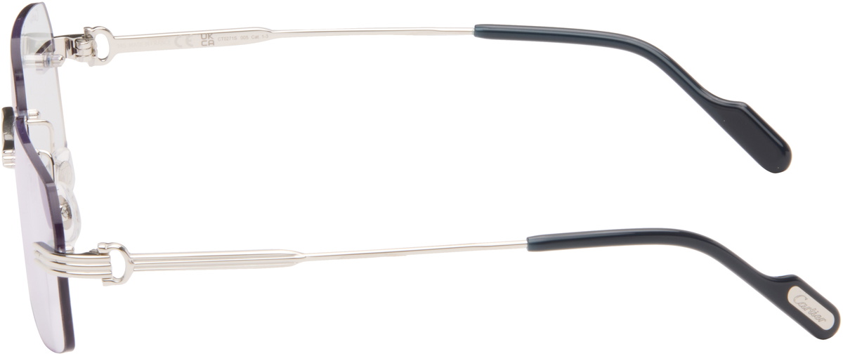 Cartier Silver 'Première de Cartier' Sunglasses