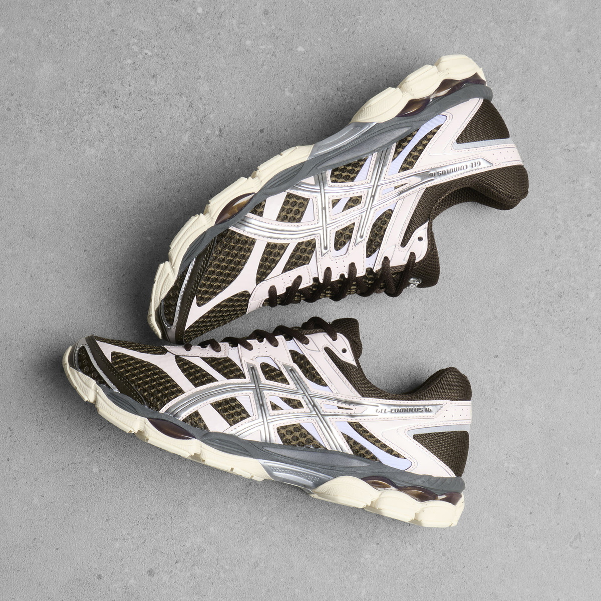 Asics GEL-CUMULUS 16 Sneaker in Black Coffee/Pure Silver