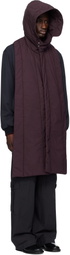 Dries Van Noten Purple Hooded Cotton Vest