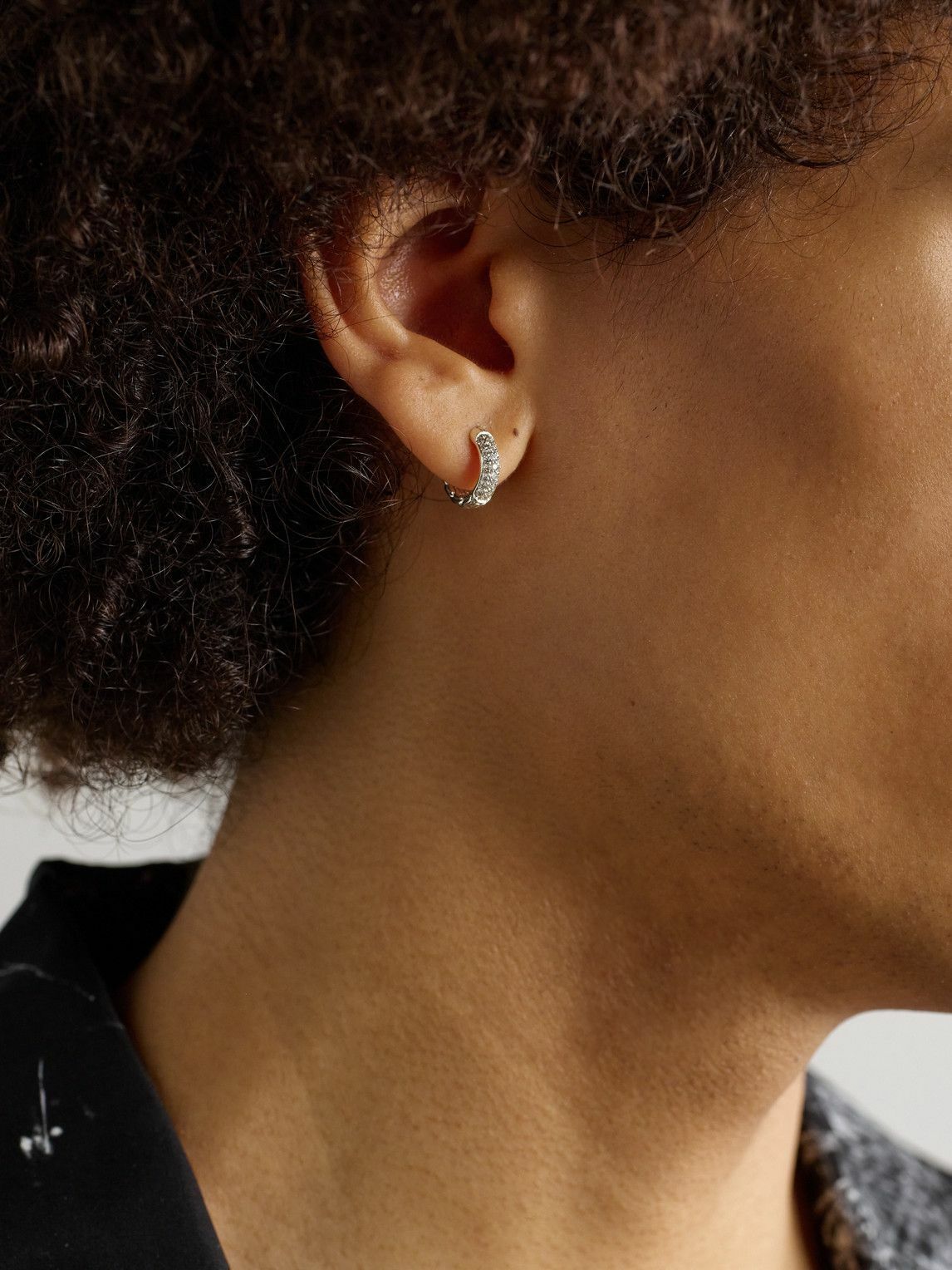 John Hardy - JH Essentials Sterling Silver Diamond Hoop Earrings