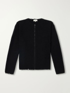 SECOND / LAYER - Friends Waffle-Knit Wool and Cashmere-Blend Zip-Up Sweater - Black