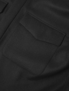 UMIT BENAN - Jonah Virgin Wool-Blend Twill Overshirt - Black