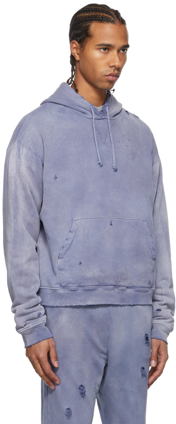 John Elliott Purple Sundrenched Thermal Lined Folsom Hoodie John