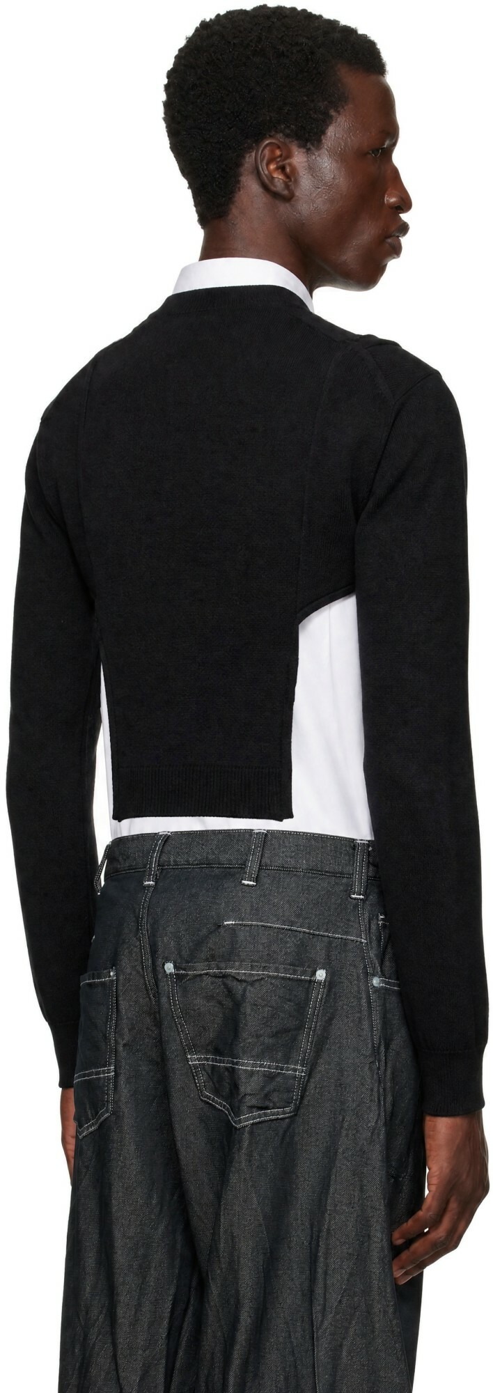 Comme des Garçons Homme Plus Black Wool Cardigan