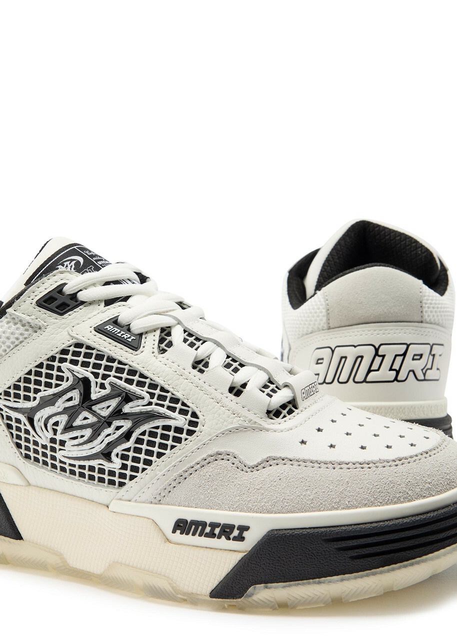 Amiri MA-94 Panelled Leather Sneakers White And Black