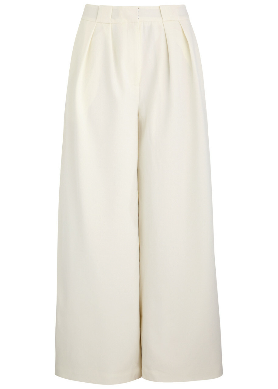 Aexae Wide-leg Wool Trousers White XS (UK6 / XS)