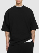 PALM ANGELS - Oversize Glittered Logo Cotton T-shirt