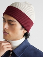 Brunello Cucinelli - Two-Tone Ribbed Cashmere Beanie - Neutrals