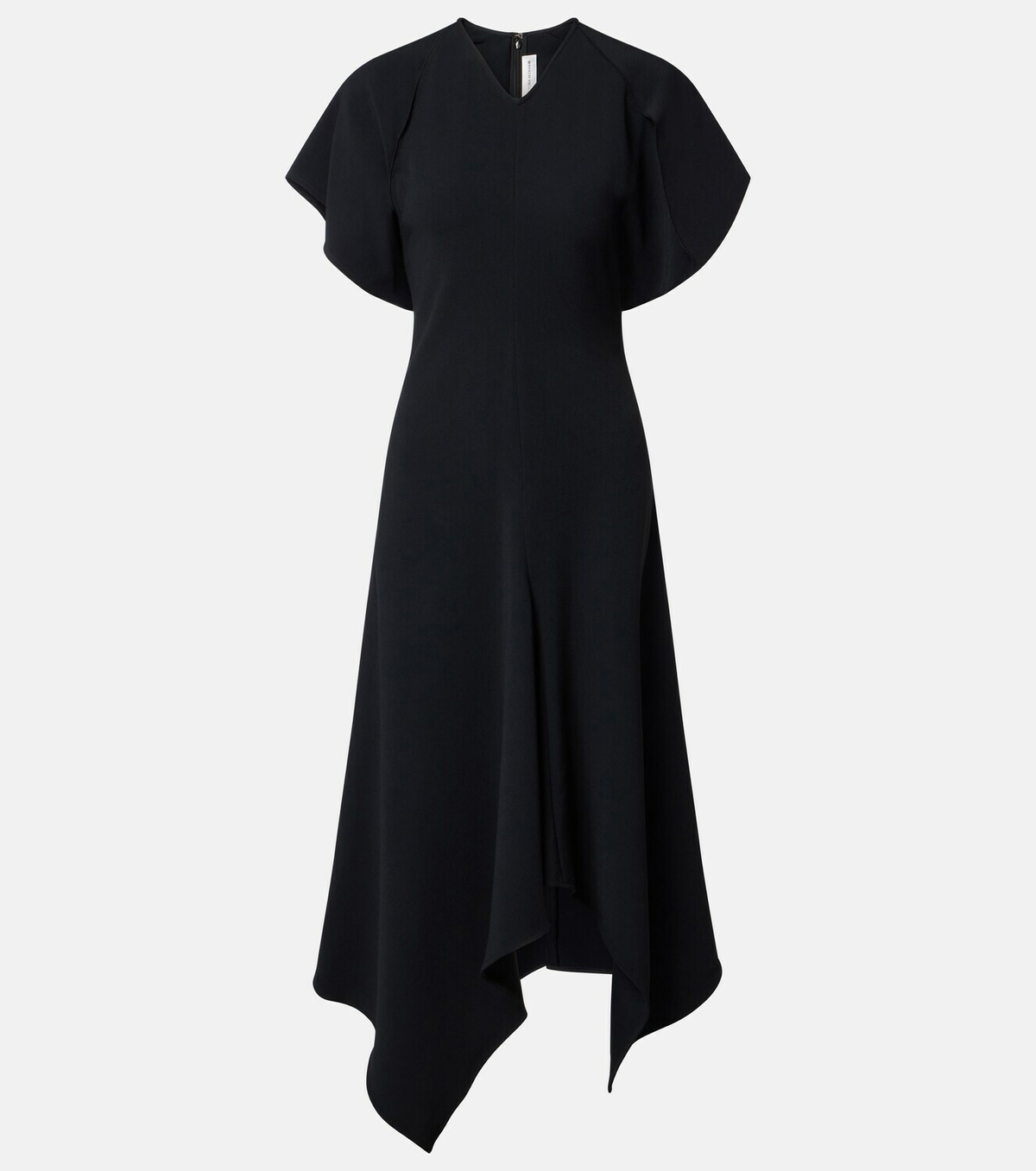Victoria Beckham Asymmetric draped cady midi dress