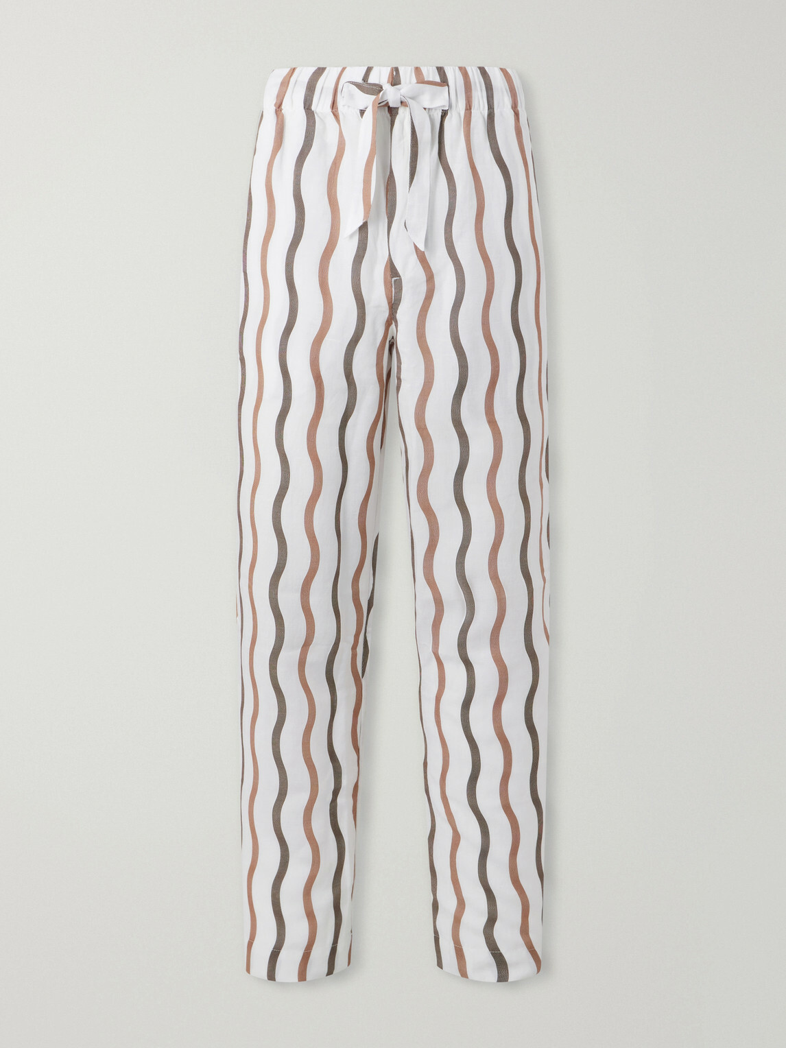 Frescobol Carioca - La Marzocco Delfino Striped Tencel® and Linen-Blend Pyjama Bottoms - Neutrals