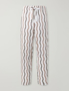 Frescobol Carioca - La Marzocco Delfino Striped Tencel® and Linen-Blend Pyjama Bottoms - Neutrals