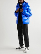 Moncler - Maya Quilted Shell Hooded Down Jacket - Blue