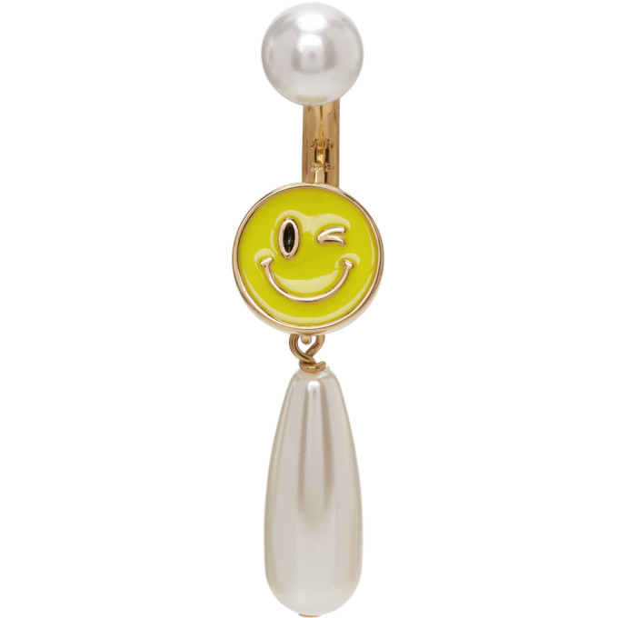 Photo: Safsafu Gold Smiley Earring