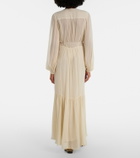 Marant Etoile Briane gathered muslin maxi dress
