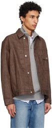 POTTERY Brown Relaxed Denim Jacket