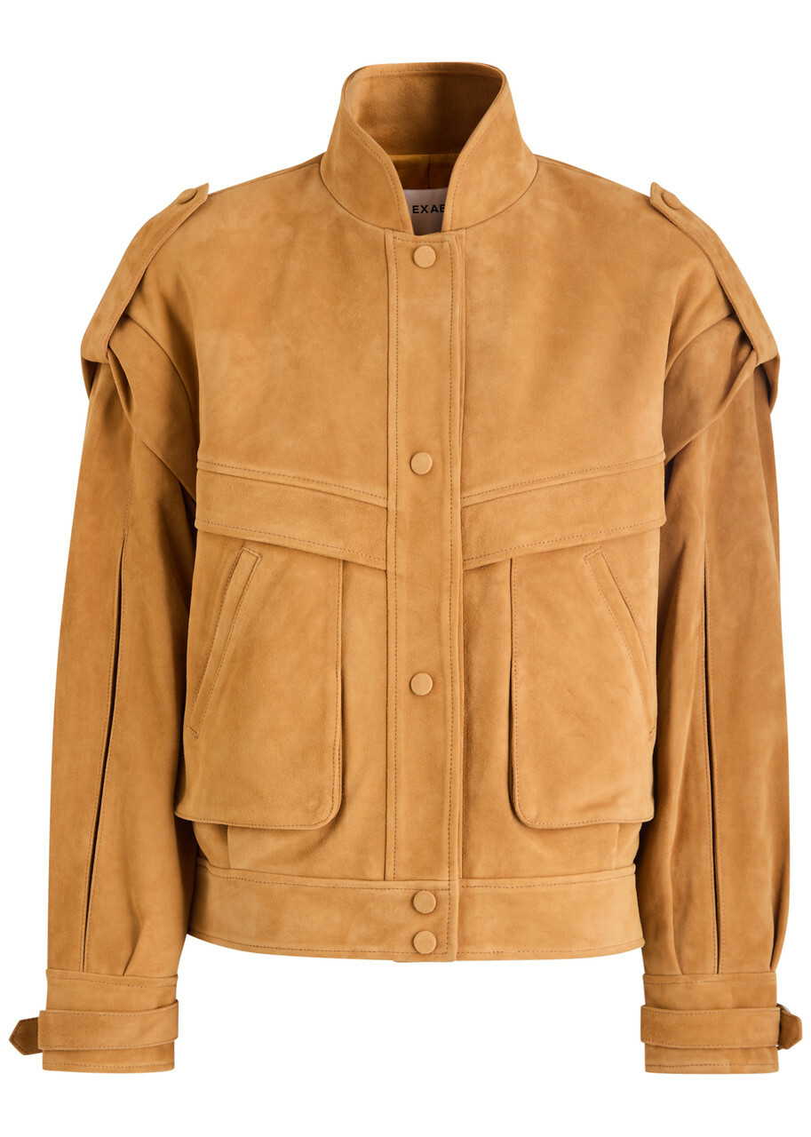 Aexae Panelled Suede Jacket Camel