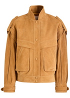Aexae Panelled Suede Jacket Camel