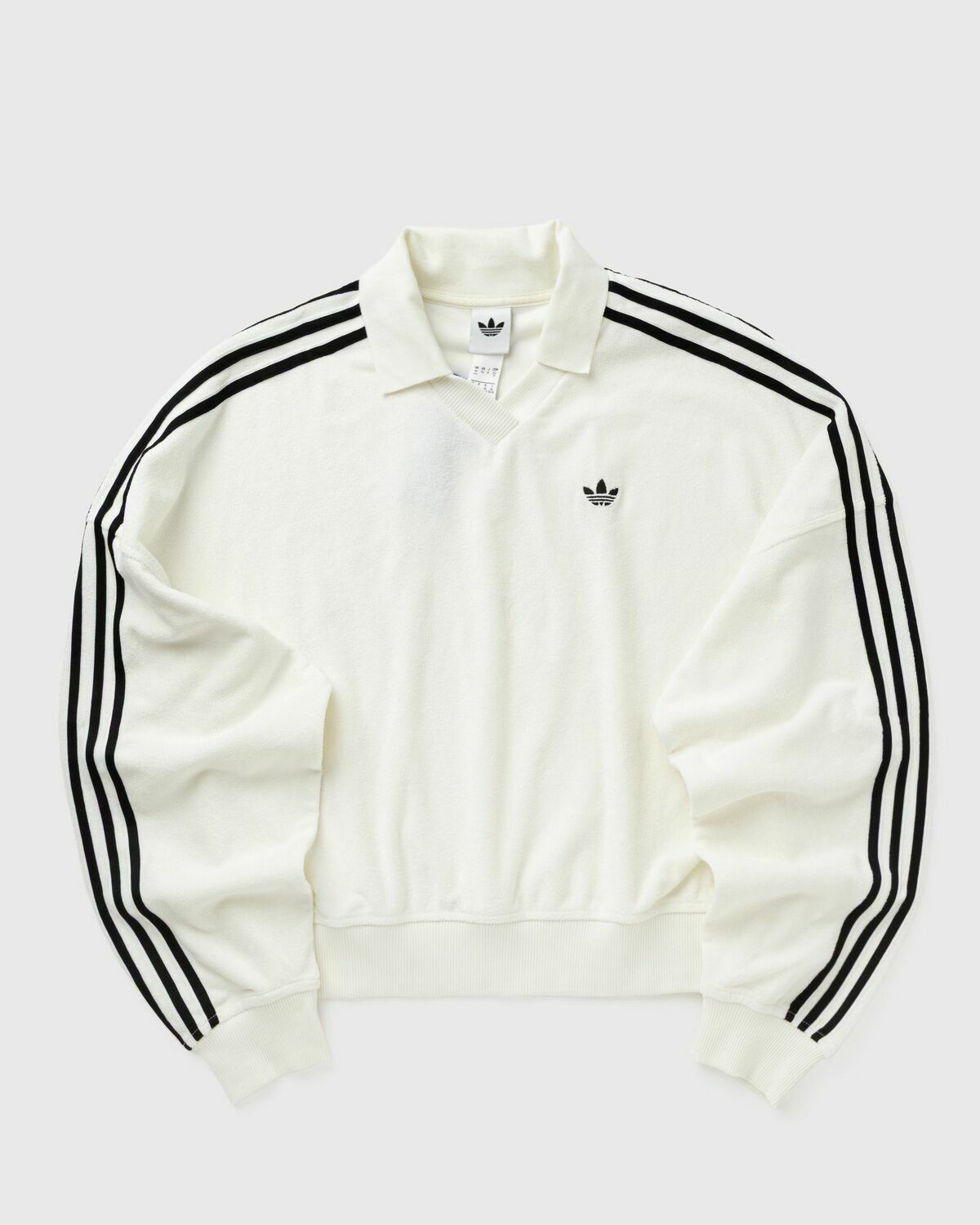 Adidas TRACK TOP V NECK White Womens Track Jacket