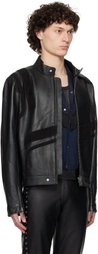 Deadwood Black Hiro Leather Biker Jacket