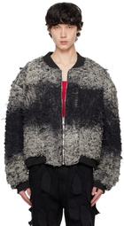 Who Decides War Gray & Black Husk Bomber Denim Jacket