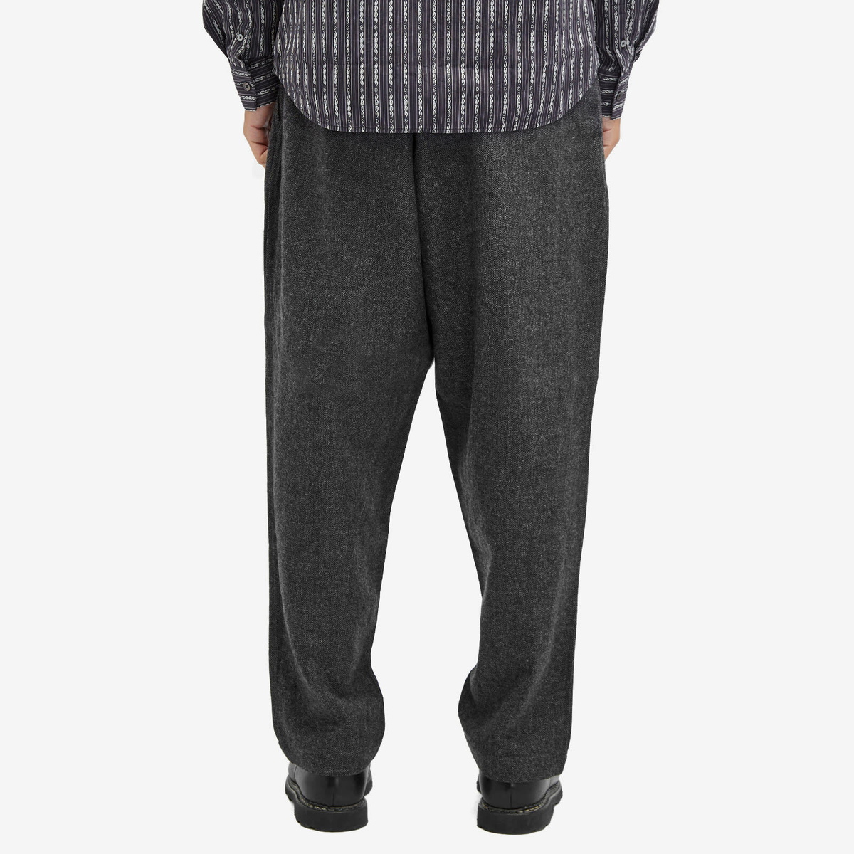 Universal Works Men's Anders Wool Pleated Track Pant in Grey