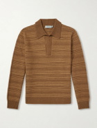 Canali - Wool and Cashmere-Blend Polo Sweater - Brown