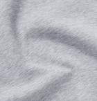 Brunello Cucinelli - Contrast-Tipped Mélange Cotton-Blend Jersey Sweatshirt - Gray